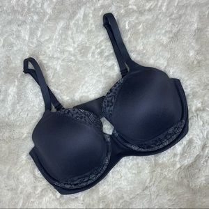NWOT VS Body by Victoria Lined Demi Bra in Charcoal Gray